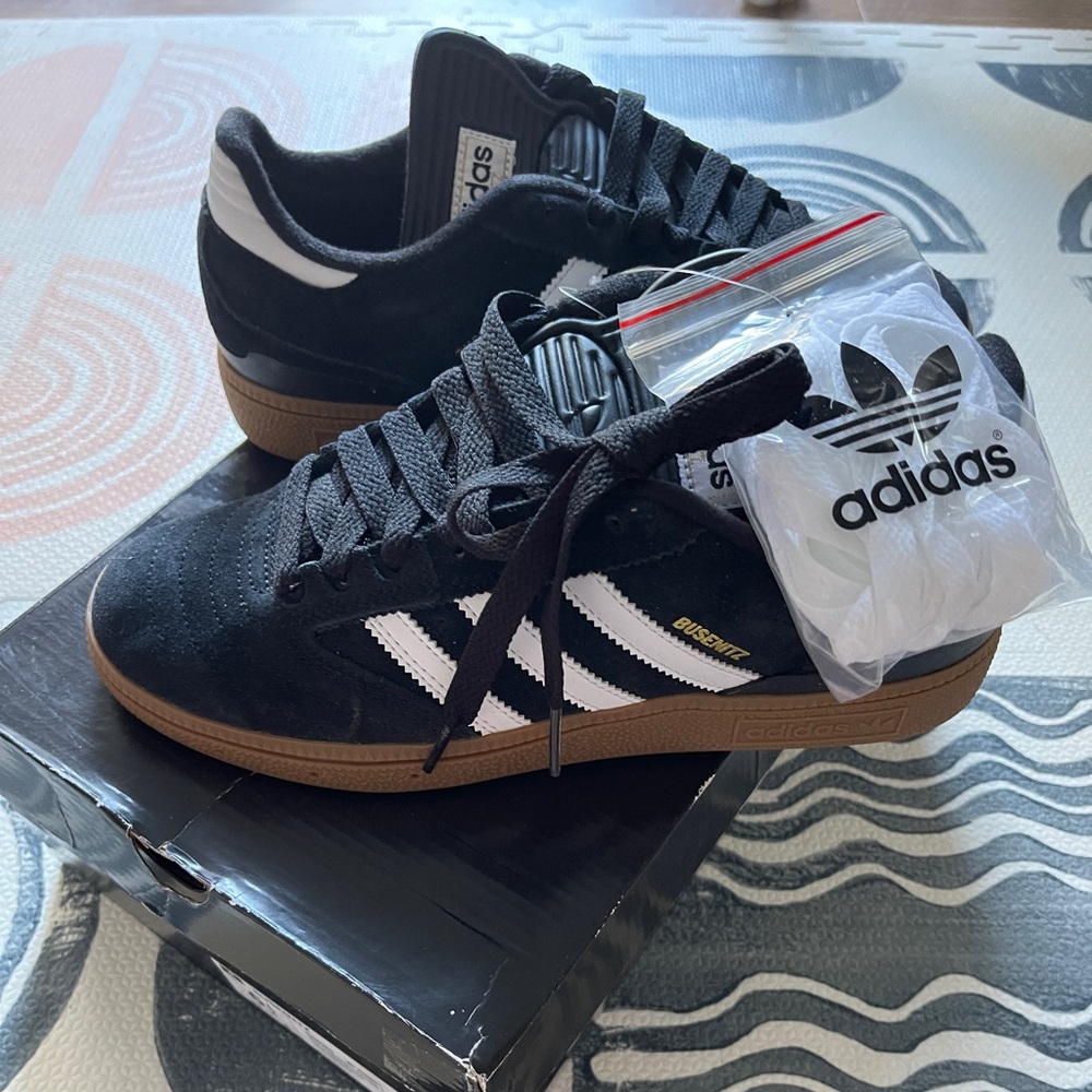 Adidas Busenitz skateboard shoes.